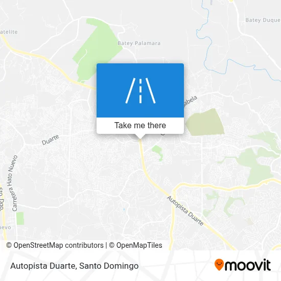 Mapa de Autopista Duarte