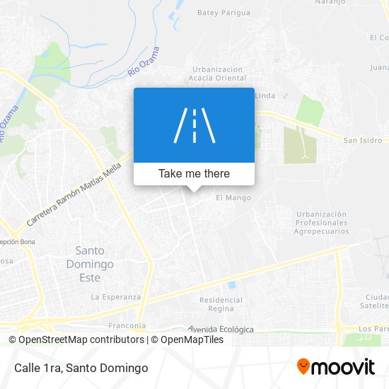 Calle 1ra map