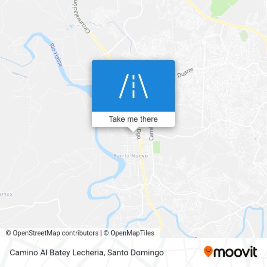 Camino Al Batey Lecheria map