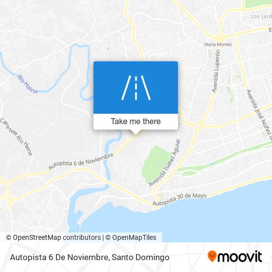 Autopista 6 De Noviembre map