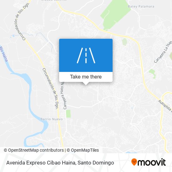 Avenida Expreso Cibao Haina map