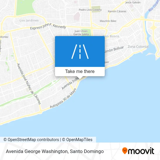 Avenida George Washington map
