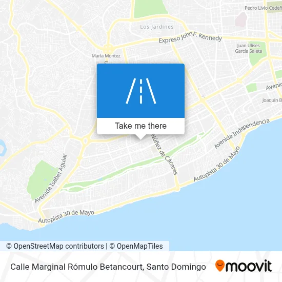 Calle Marginal Rómulo Betancourt map