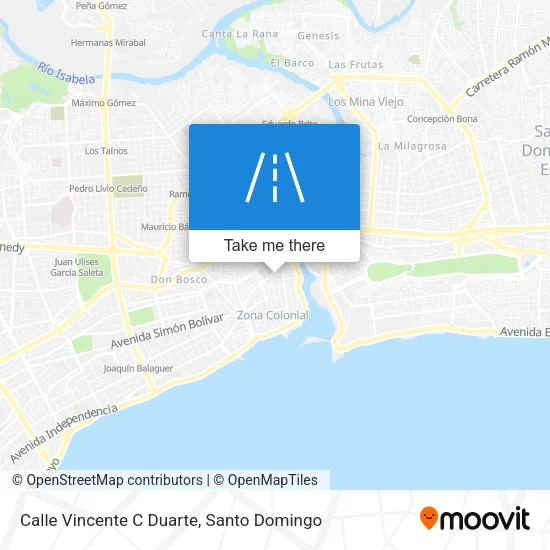 Mapa de Calle Vincente C Duarte