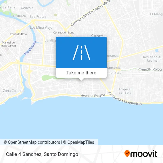 Mapa de Calle 4 Sanchez