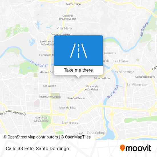 Mapa de Calle 33 Este