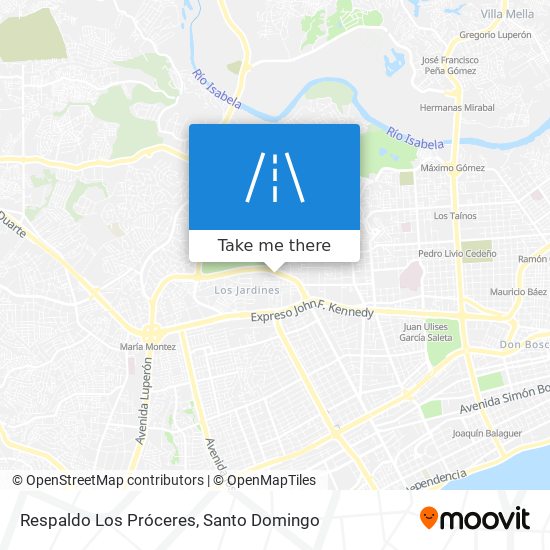 Respaldo Los Próceres map
