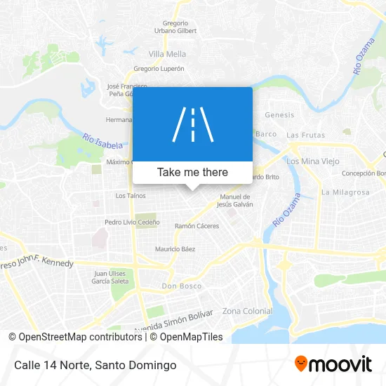 Calle 14 Norte map