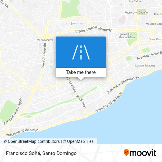 Francisco Soñé map