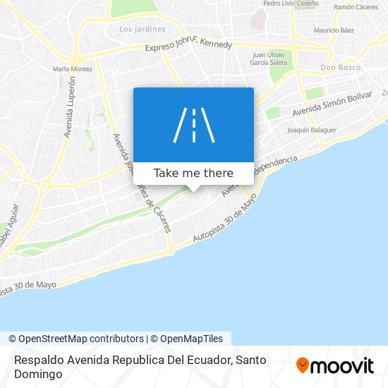 Respaldo Avenida Republica Del Ecuador map