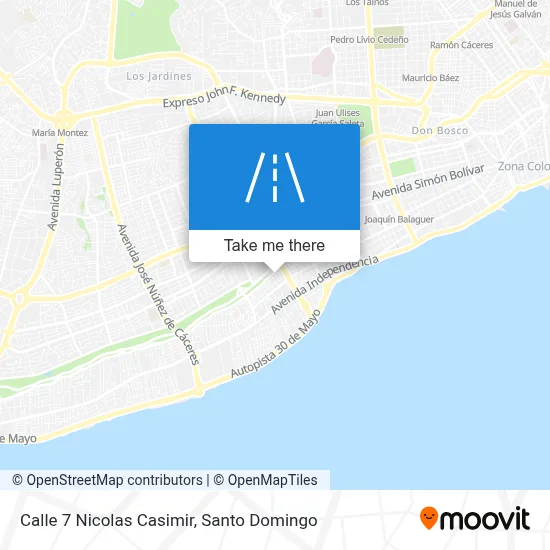 Calle 7 Nicolas Casimir map