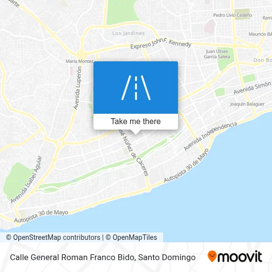 Mapa de Calle General Roman Franco Bido