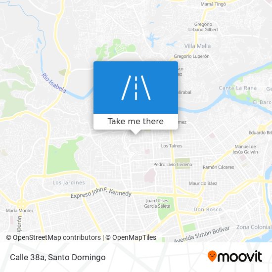 Calle 38a map