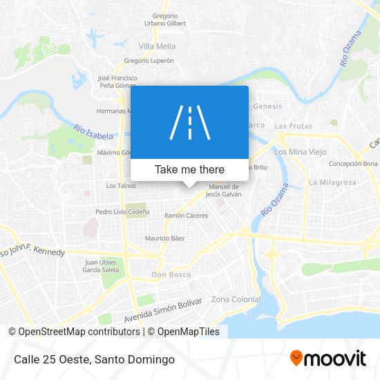 Mapa de Calle 25 Oeste