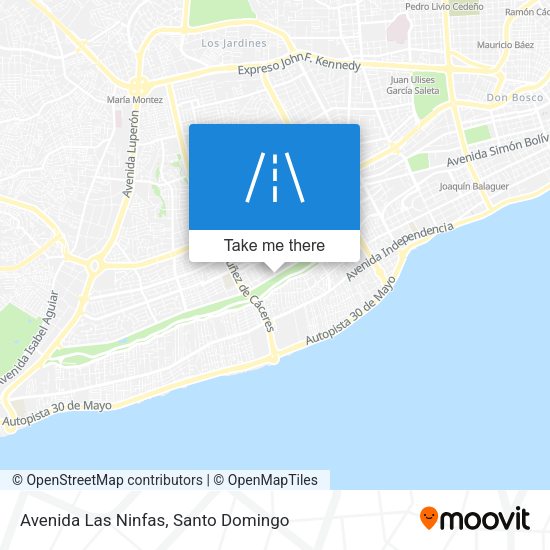 Avenida Las Ninfas map