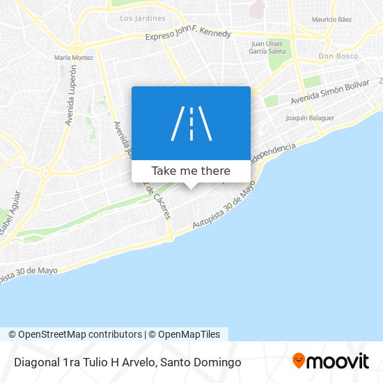 Diagonal 1ra Tulio H Arvelo map