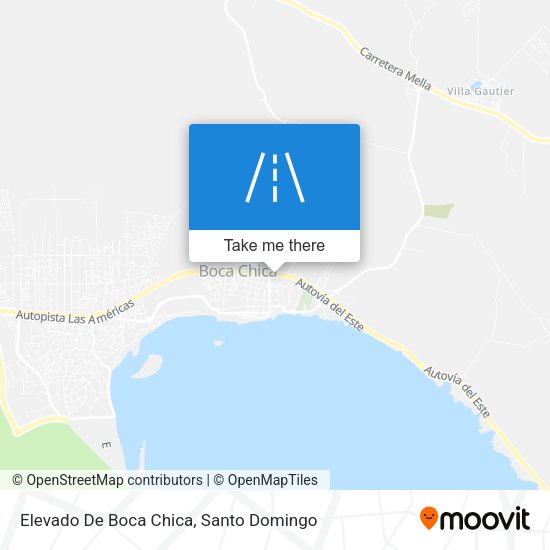Mapa de Elevado De Boca Chica