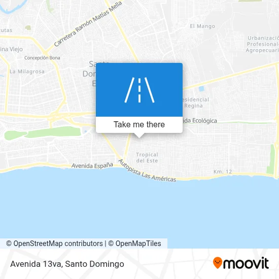 Mapa de Avenida 13va