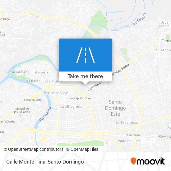 Mapa de Calle Monte Tina