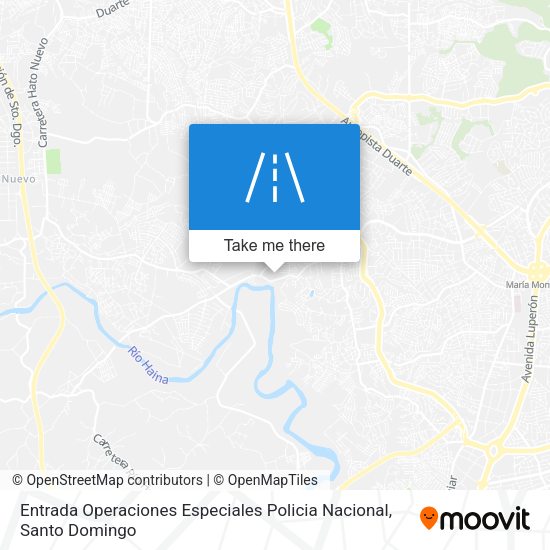 Entrada Operaciones Especiales Policia Nacional map