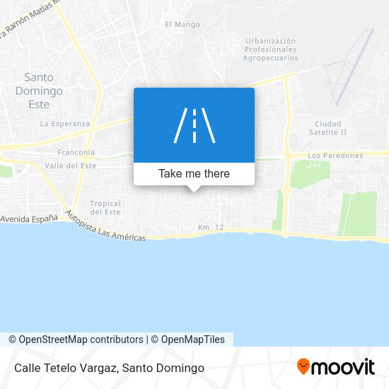 Mapa de Calle Tetelo Vargaz