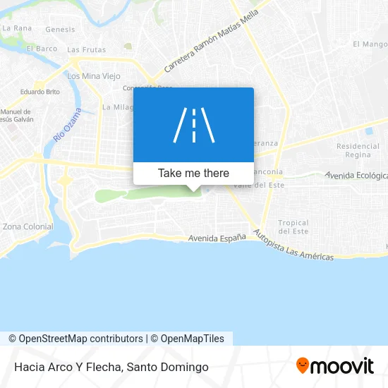Mapa de Hacia Arco Y Flecha