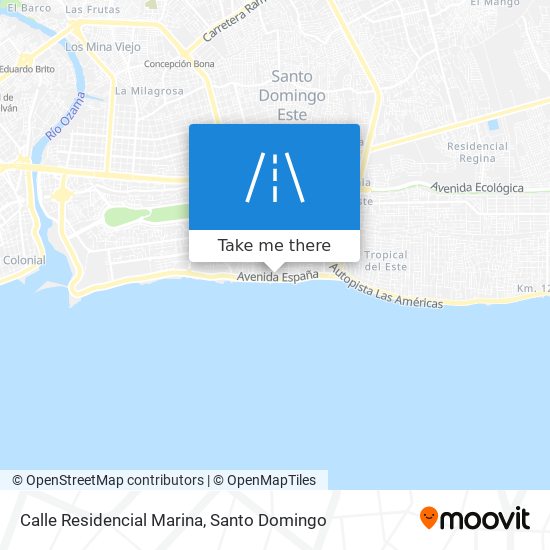 Mapa de Calle Residencial Marina