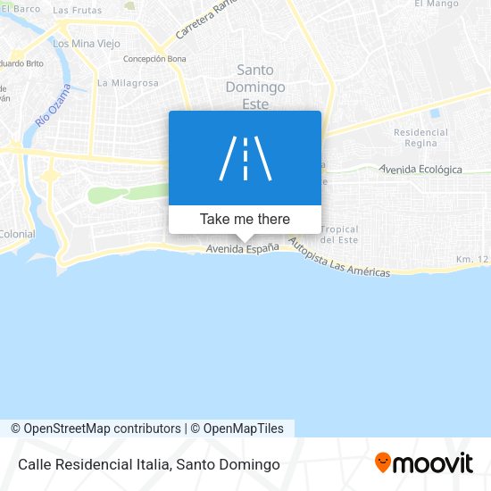 Mapa de Calle Residencial Italia