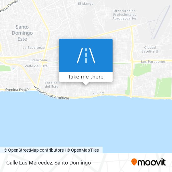 Calle Las Mercedez map