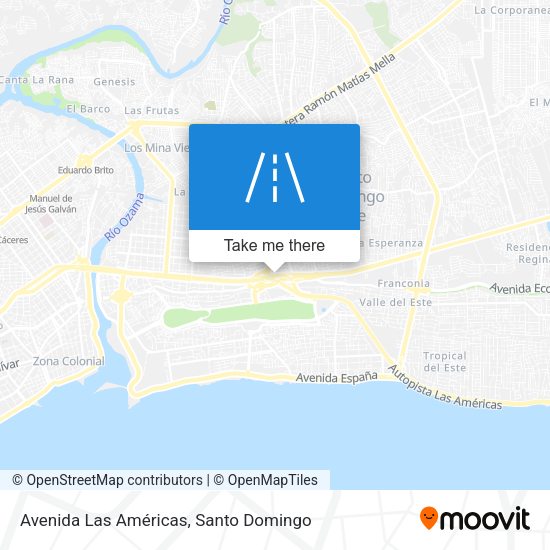 Mapa de Avenida Las Américas