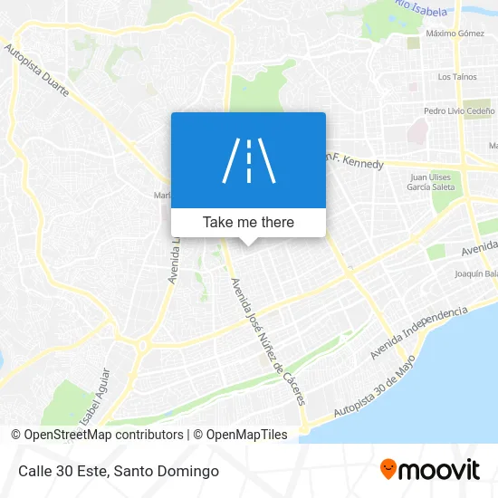 Mapa de Calle 30 Este