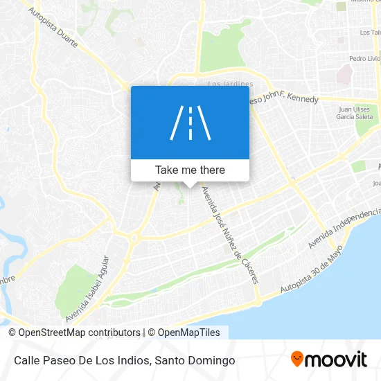 Mapa de Calle Paseo De Los Indios