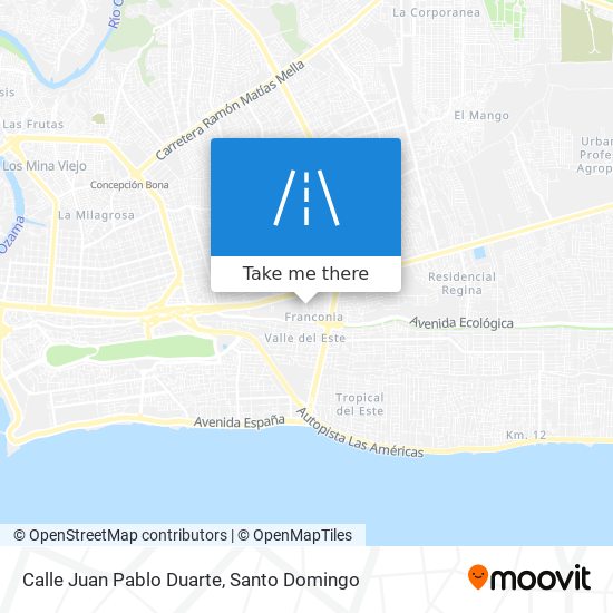 Mapa de Calle Juan Pablo Duarte