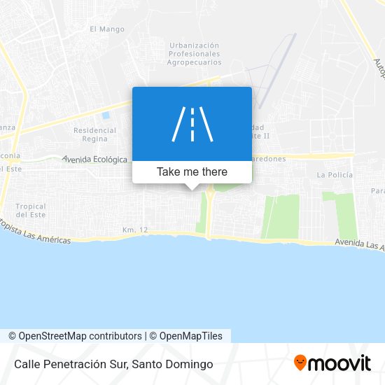 Mapa de Calle Penetración Sur