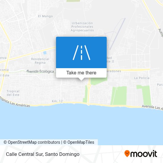 Calle Central Sur map
