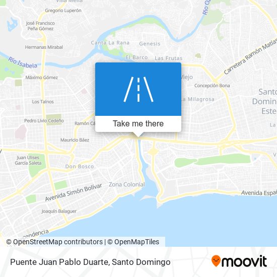 Puente Juan Pablo Duarte map