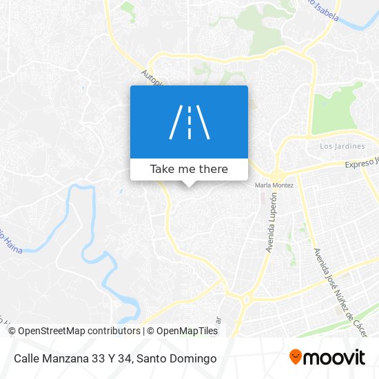 Mapa de Calle Manzana 33 Y 34