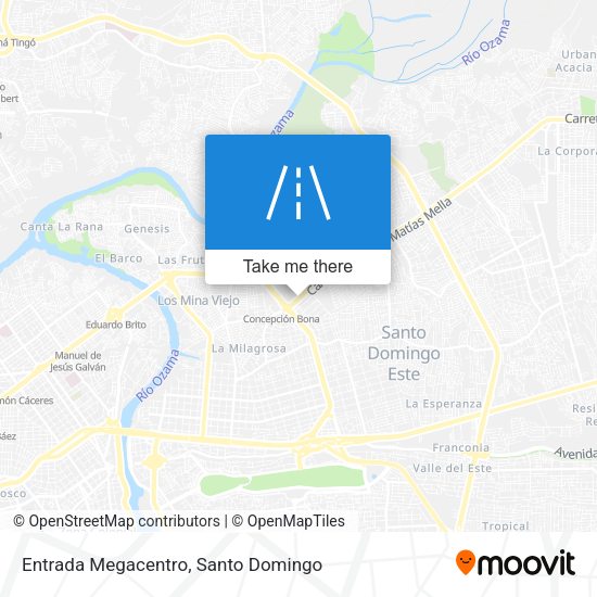 Entrada Megacentro map