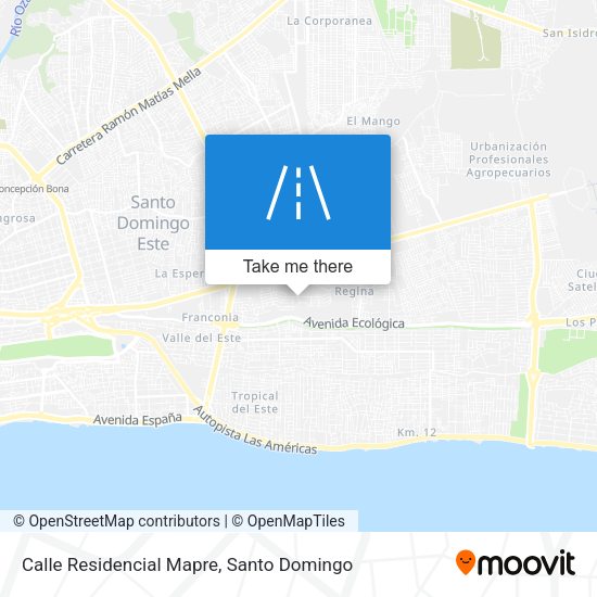 Mapa de Calle Residencial Mapre