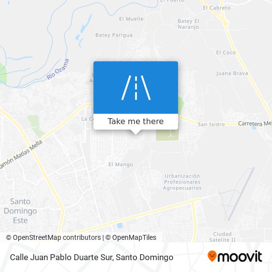 Calle Juan Pablo Duarte Sur map