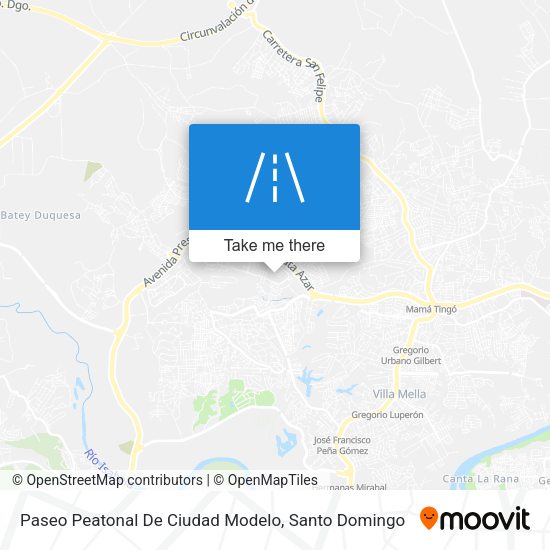 Paseo Peatonal De Ciudad Modelo map
