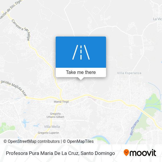 Profesora Pura Maria De La Cruz map