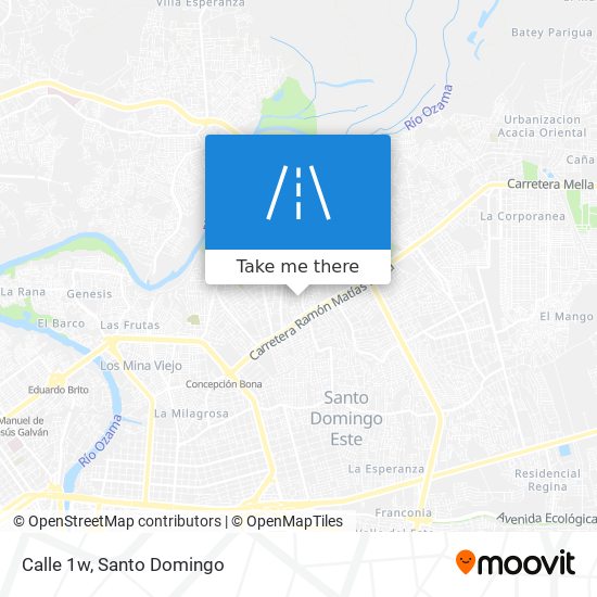 Calle 1w map
