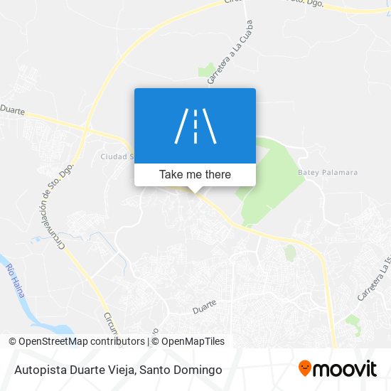 Mapa de Autopista Duarte Vieja