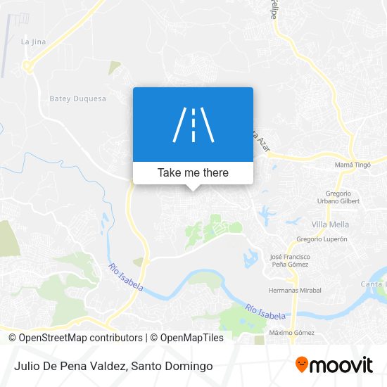 Julio De Pena Valdez map