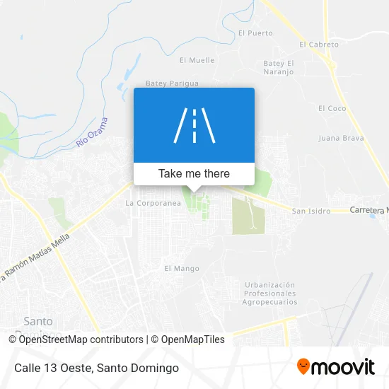 Mapa de Calle 13 Oeste