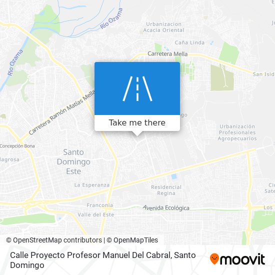 Mapa de Calle Proyecto Profesor Manuel Del Cabral