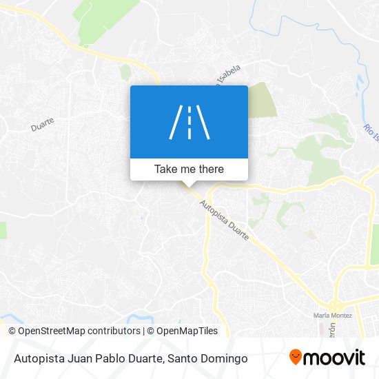 Autopista Juan Pablo Duarte map