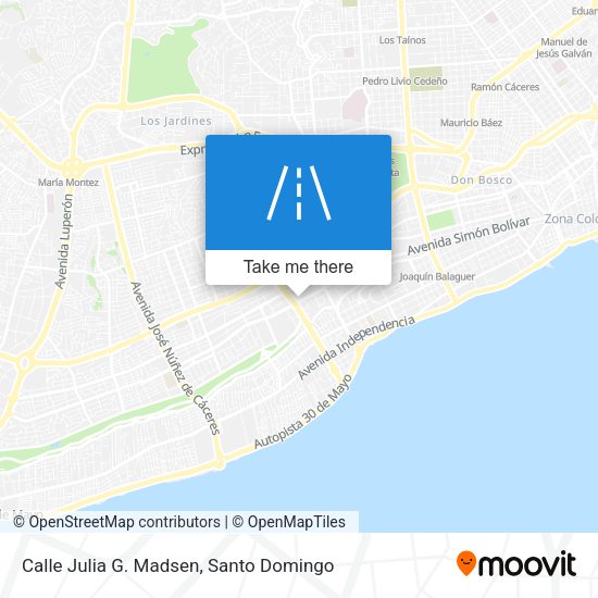 Calle Julia G. Madsen map