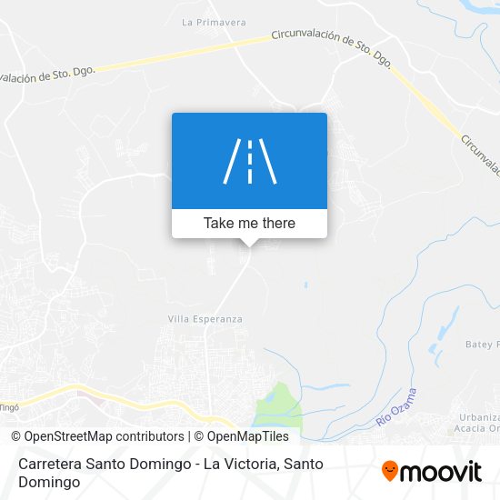 Carretera Santo Domingo - La Victoria map